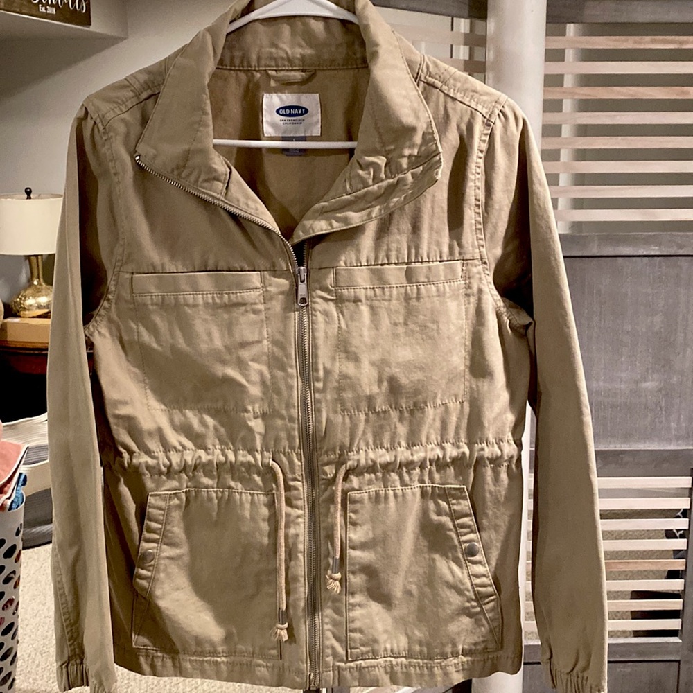 Size small old navy khaki utility coat